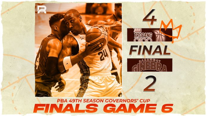 TNT Outlasts Ginebra in Game 6, Wins Back-to-Back PBA Governors’ Cup Crowns
