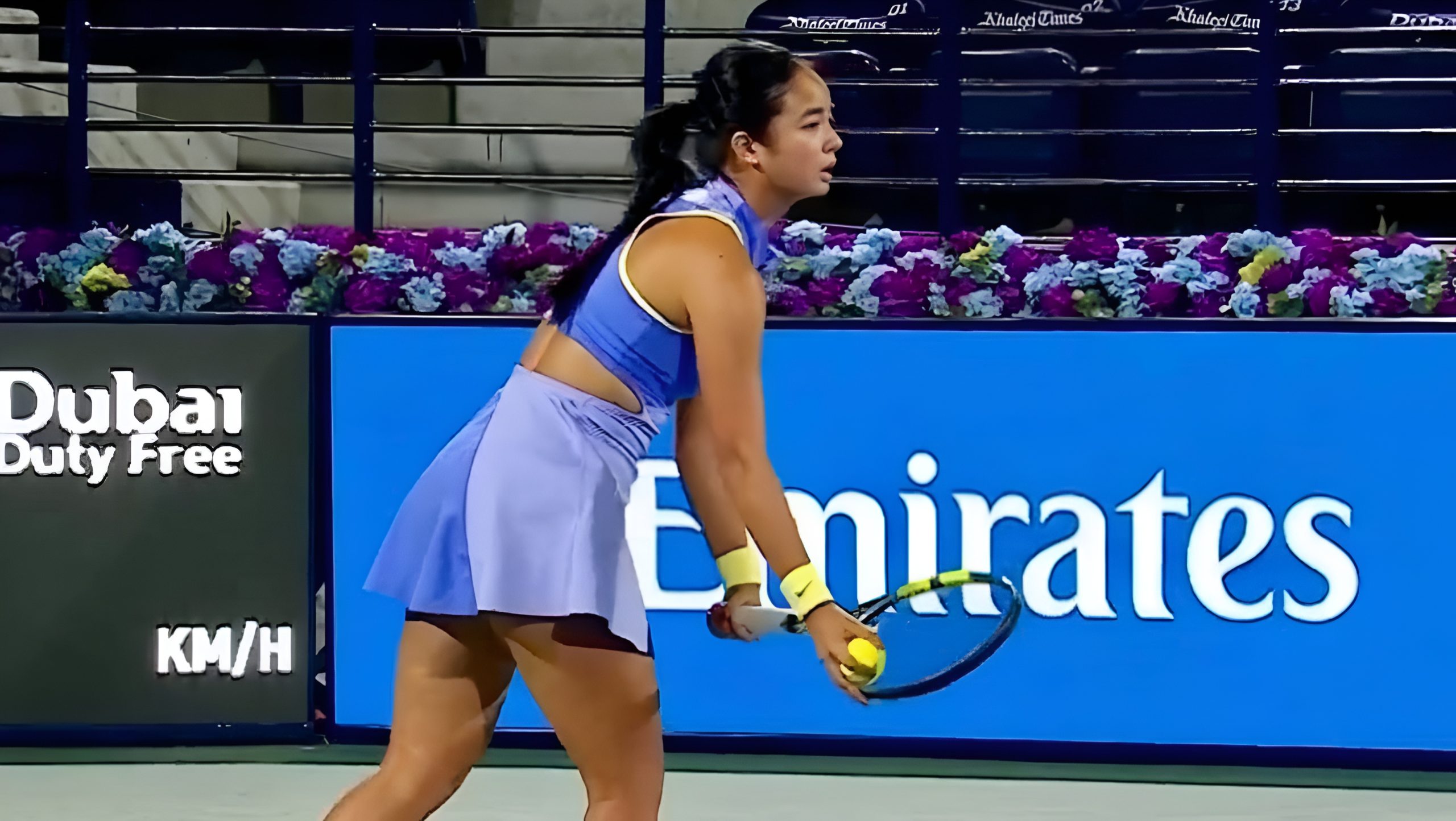 Alex Eala Opens Dubai Duty Free Tennis Championships Campaign with Abbreviated Win