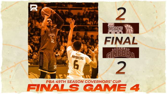 Ginebra Levels PBA Governors’ Cup Finals, Turns Series to Best-of-3