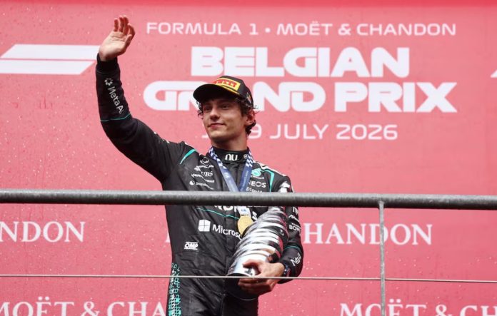 Kimi Antonelli Returns to Win Column as George Russell Crashes Out in Opening Lap of Belgian GP