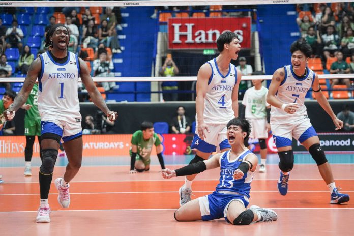 UAAP Season 88 Men’s Volleyball: Jian Salarzon Gets Emotional as Ateneo Keeps Final Four Hopes Alive
