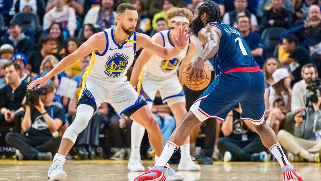 GS_Clippers_James_Harden_Steph_Curry_NBA_AP_Nic_Coury_Los_Angeles_2024