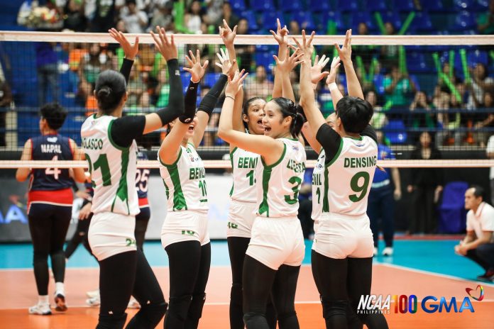 NCAA 100 Volleyball: Benilde Inches Closer to 4-Peat as they beat Letran in Game 1 of Finals